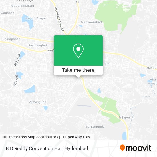 B D Reddy Convention Hall map