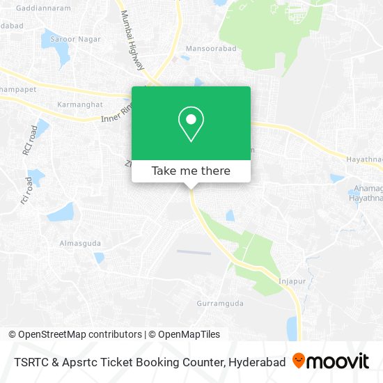 TSRTC & Apsrtc Ticket Booking Counter map