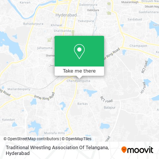 Traditional Wrestling Association Of Telangana map