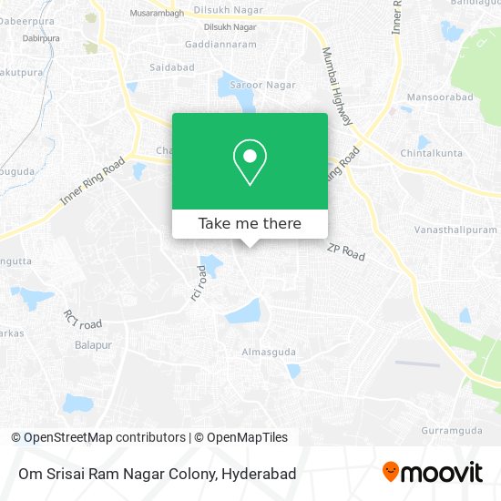 Om Srisai Ram Nagar Colony map