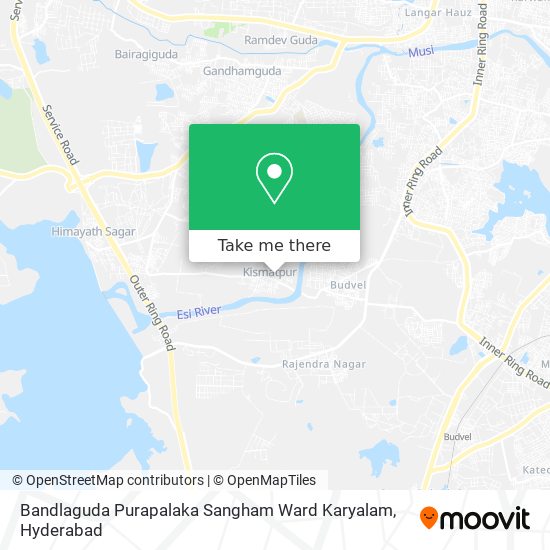 Bandlaguda Purapalaka Sangham Ward Karyalam map