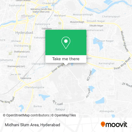 Midhani Slum Area map