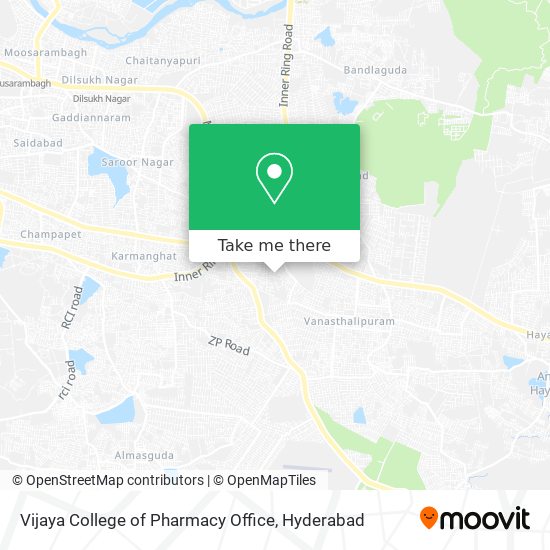 Vijaya College of Pharmacy Office map