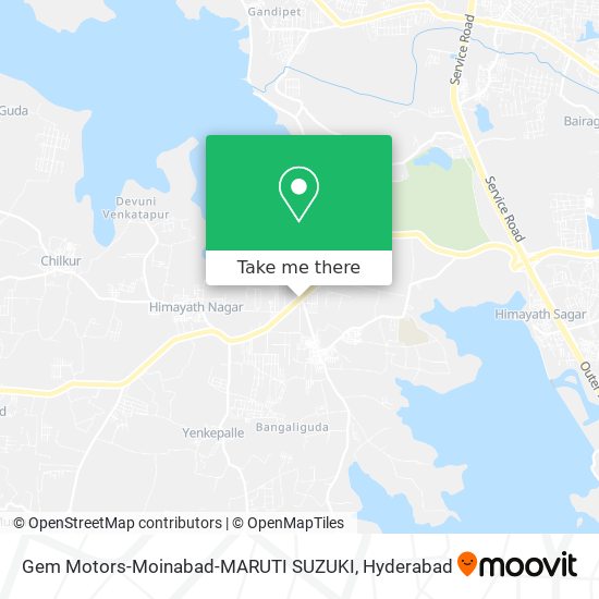 Gem Motors-Moinabad-MARUTI SUZUKI map