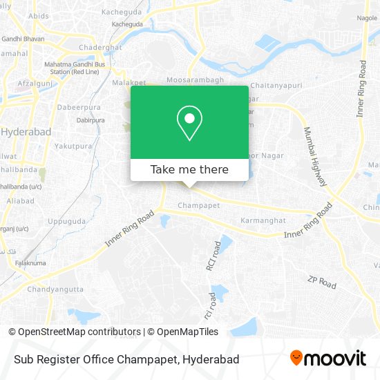 Sub Register Office Champapet map