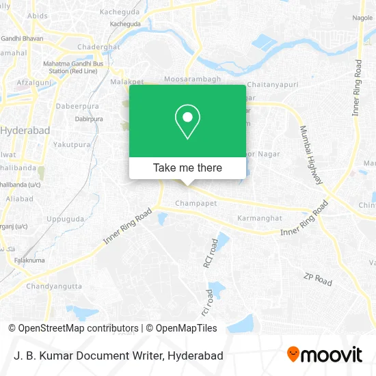J. B. Kumar Document Writer map