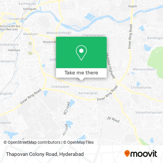 Thapovan Colony Road map