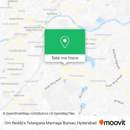 Om Reddy's Telangana Marriage Bureau map