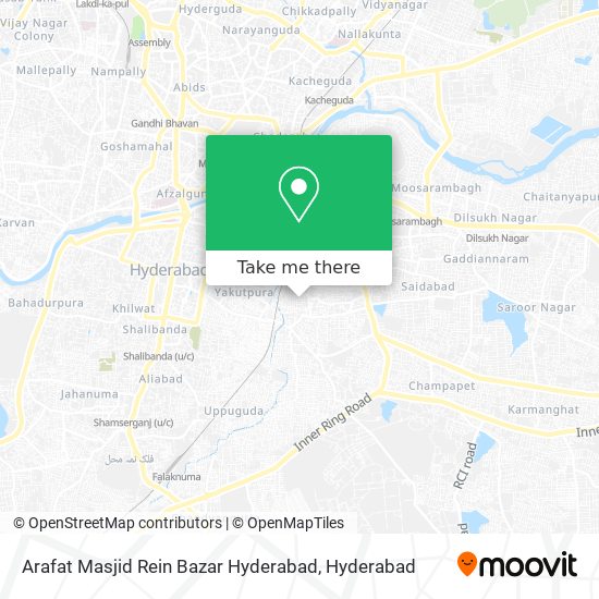 Arafat Masjid Rein Bazar Hyderabad map