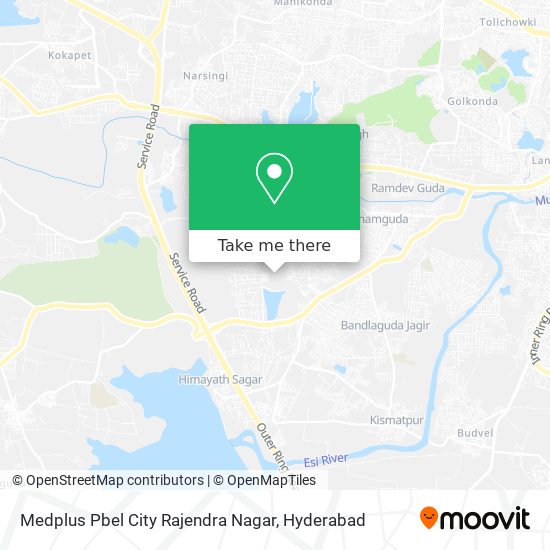 Medplus Pbel City Rajendra Nagar map