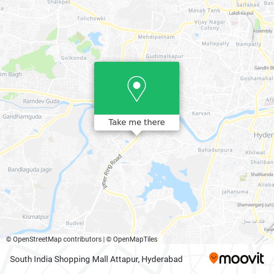 South India Shopping Mall Attapur map