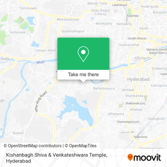 Kishanbagh Shiva & Venkateshwara Temple map