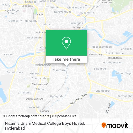Nizamia Unani Medical College Boys Hostel map