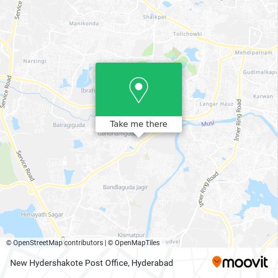 New Hydershakote Post Office map