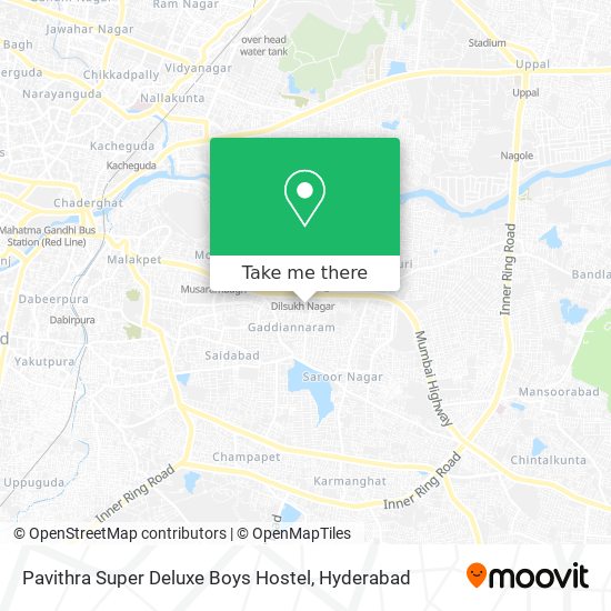 Pavithra Super Deluxe Boys Hostel map