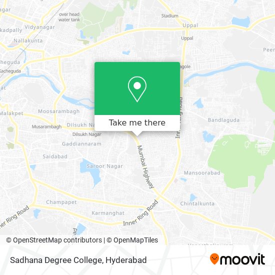 Sadhana Degree College map