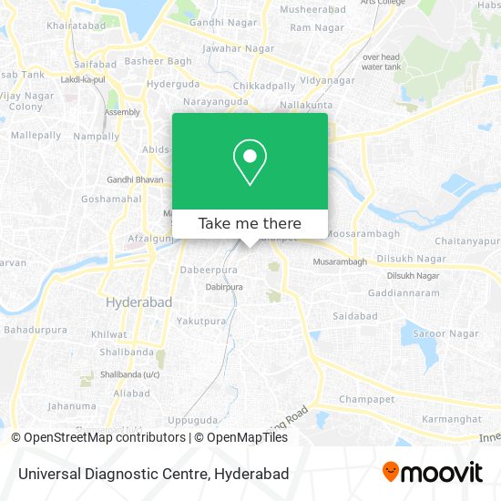 Universal Diagnostic Centre map