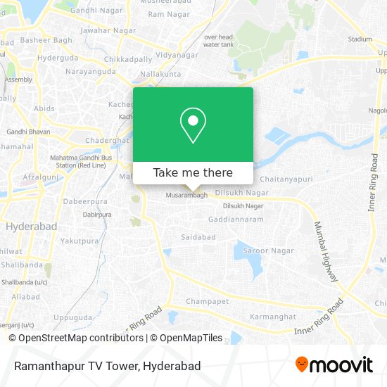 Ramanthapur TV Tower map
