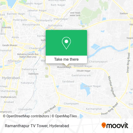 Ramanthapur TV Tower map