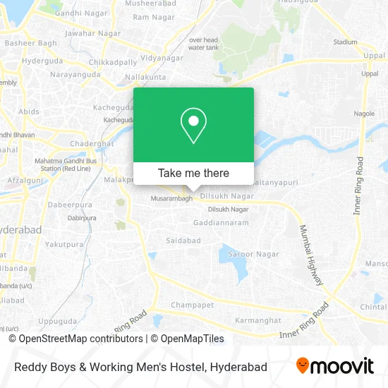 Reddy Boys & Working Men's Hostel map