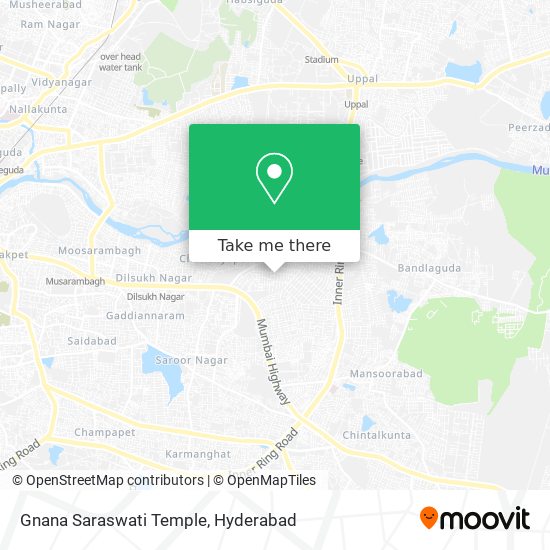 Gnana Saraswati Temple map