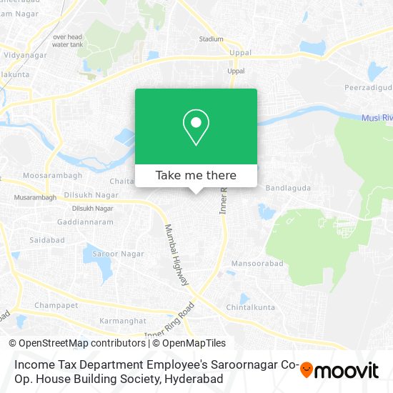 Income Tax Department Employee's Saroornagar Co-Op. House Building Society map