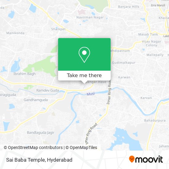 Sai Baba Temple map