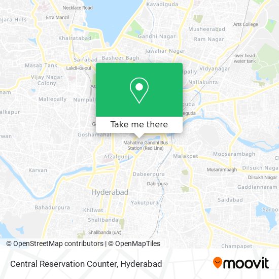 Central Reservation Counter map