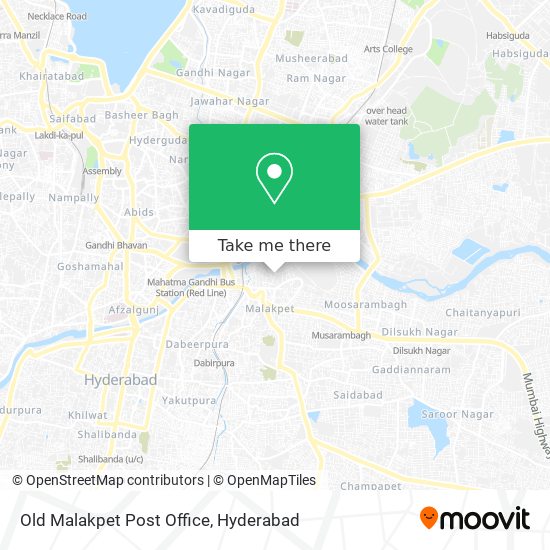 Old Malakpet Post Office map