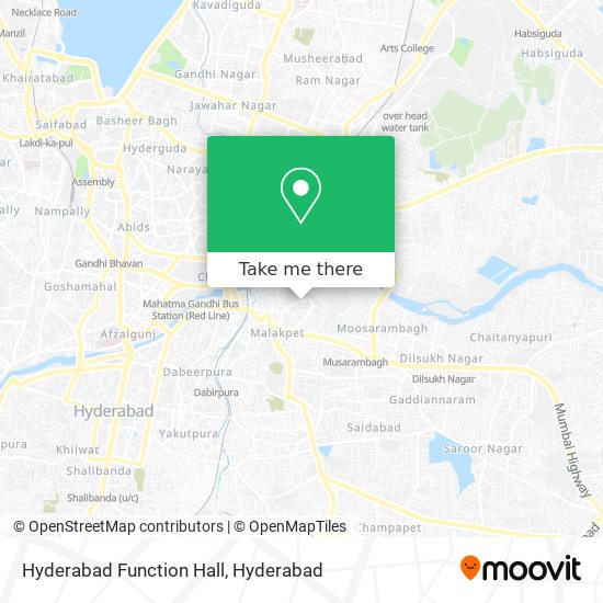 Hyderabad Function Hall map