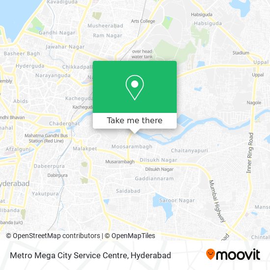 Metro Mega City Service Centre map