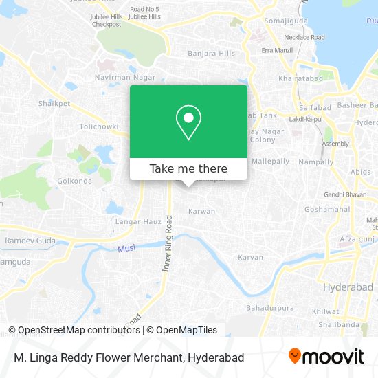 M. Linga Reddy Flower Merchant map