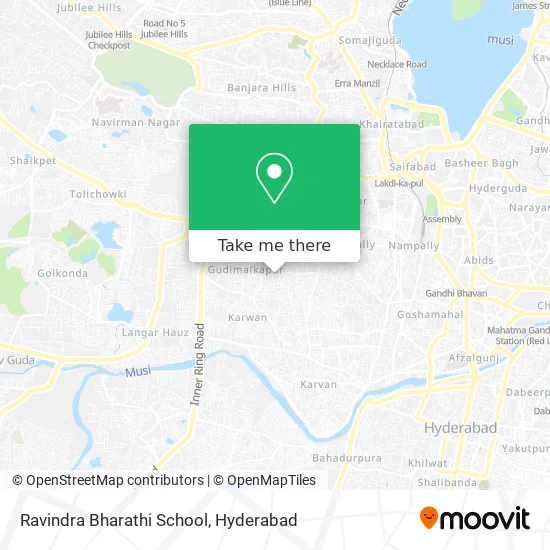 Ravindra Bharathi School map