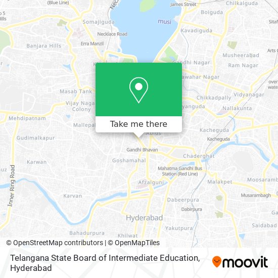 Telangana State Board of Intermediate Education map