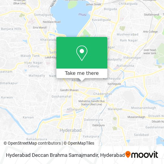 Hyderabad Deccan Brahma Samajmandir map