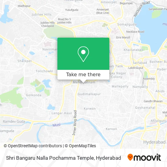 Shri Bangaru Nalla Pochamma Temple map