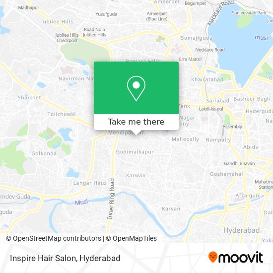 How to get to Inspire Hair Salon in Hyderabad by Bus, Train or Metro?