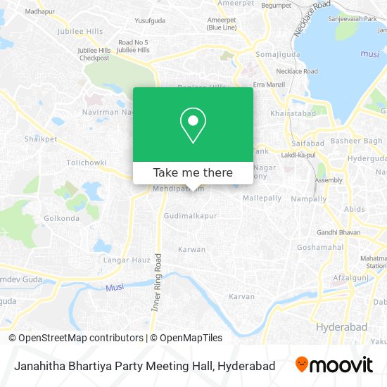 Janahitha Bhartiya Party Meeting Hall map