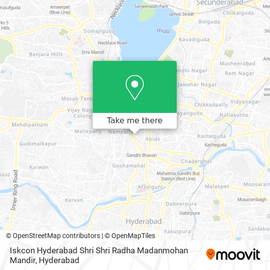 Iskcon Hyderabad Shri Shri Radha Madanmohan Mandir map