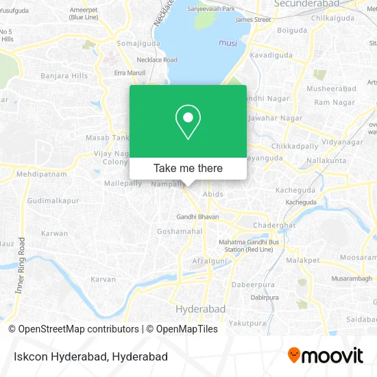 Iskcon Hyderabad map