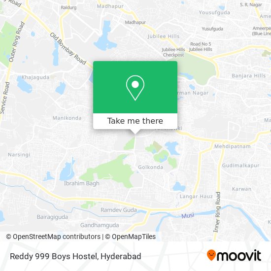 Reddy 999 Boys Hostel map