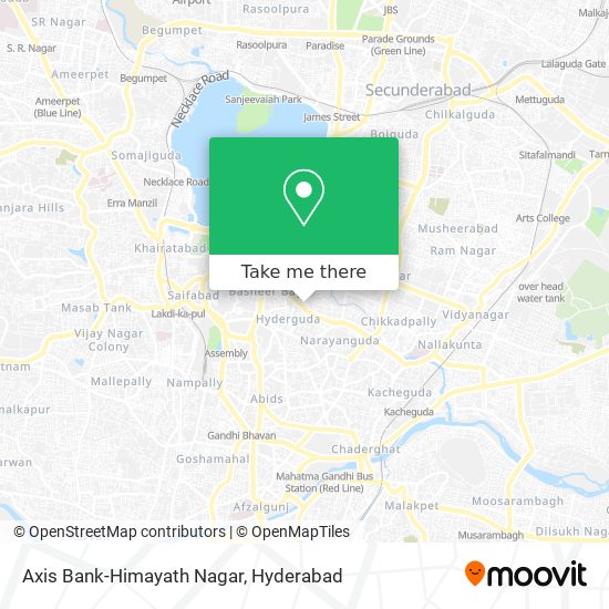 Axis Bank-Himayath Nagar map