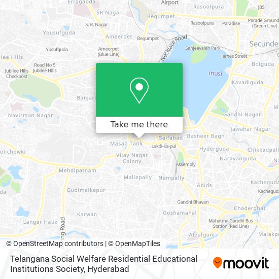 Telangana Social Welfare Residential Educational Institutions Society map