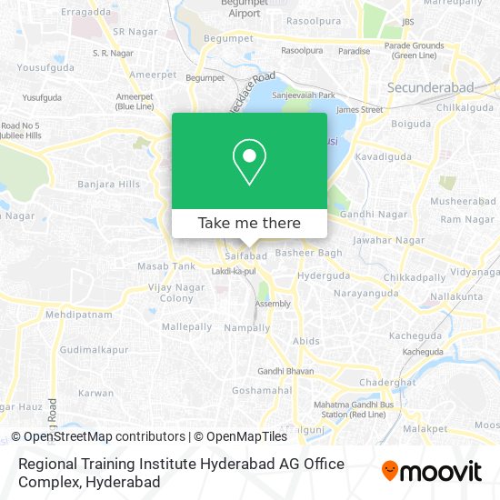 Regional Training Institute Hyderabad AG Office Complex map