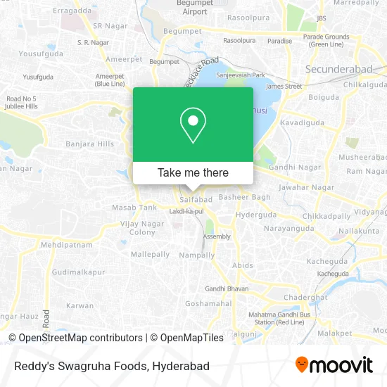 Reddy's Swagruha Foods map