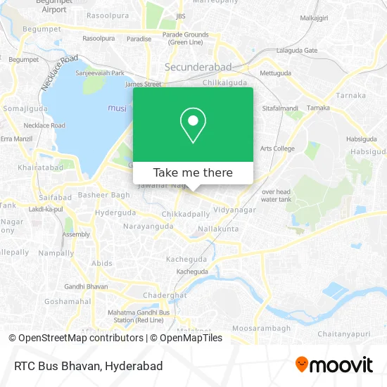 RTC Bus Bhavan map