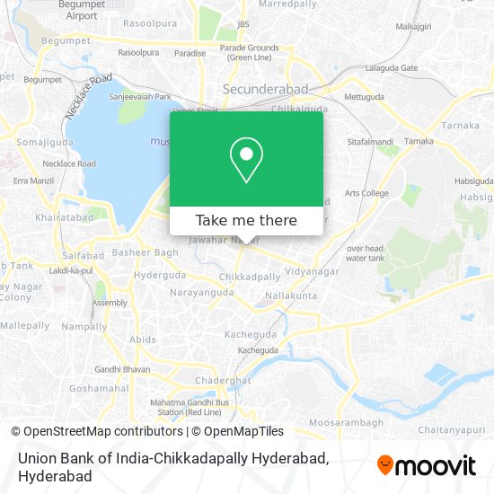Union Bank of India-Chikkadapally Hyderabad map