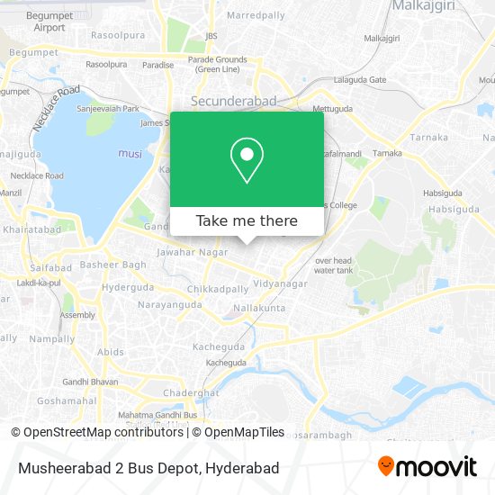 Musheerabad 2 Bus Depot map