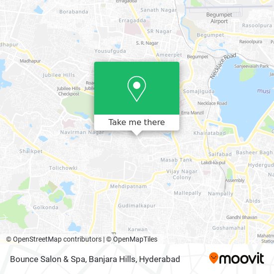 Bounce Salon & Spa, Banjara Hills map