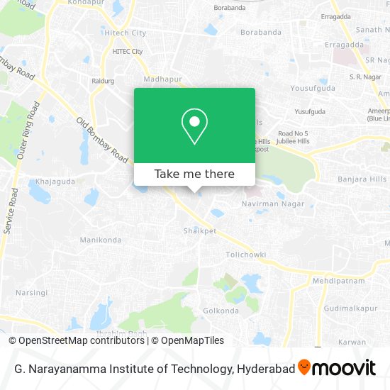 G. Narayanamma Institute of Technology map